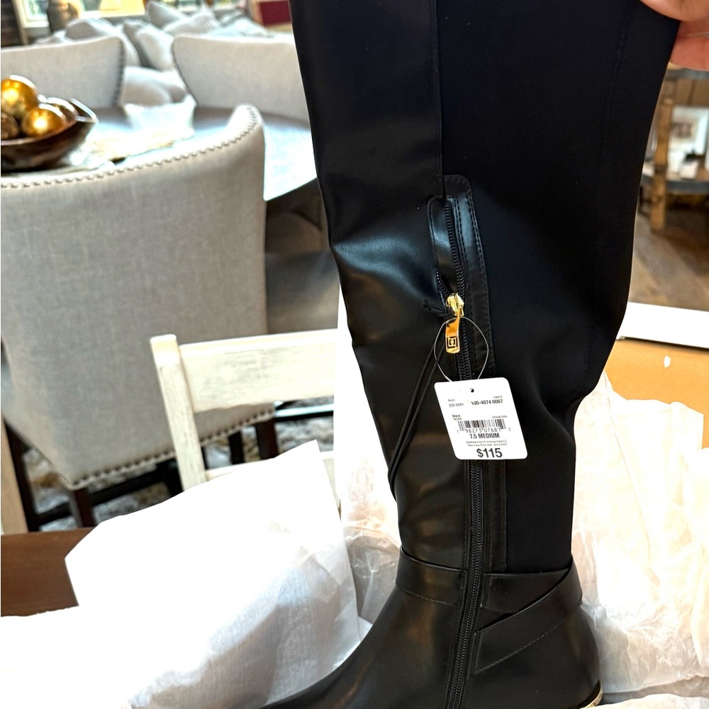 (NWT) LIZ CLAIBORNE Stacked Heel Over The Knee Boot Size 7.5 M - Picture 10 of 11